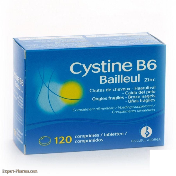 Expert Pharma : CYSTINE B6 ZINC 120 COMPRIMES